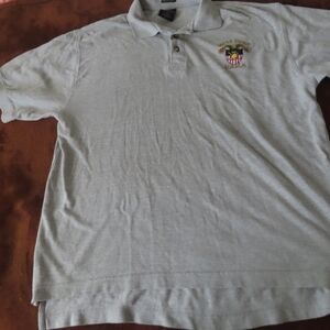 Vintage West Point Academy Shirt Mens M grey Polo USMA Army Military 80s 90s USA